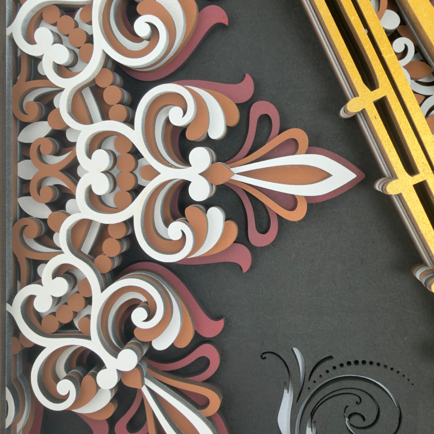 🎷 Saxophon 3D Wandbild | Multilayer Laser Cut | Musik Deko | Musikinstrument Wanddeko | Geschenk für Musiker | 30x30 cm – Bild 2