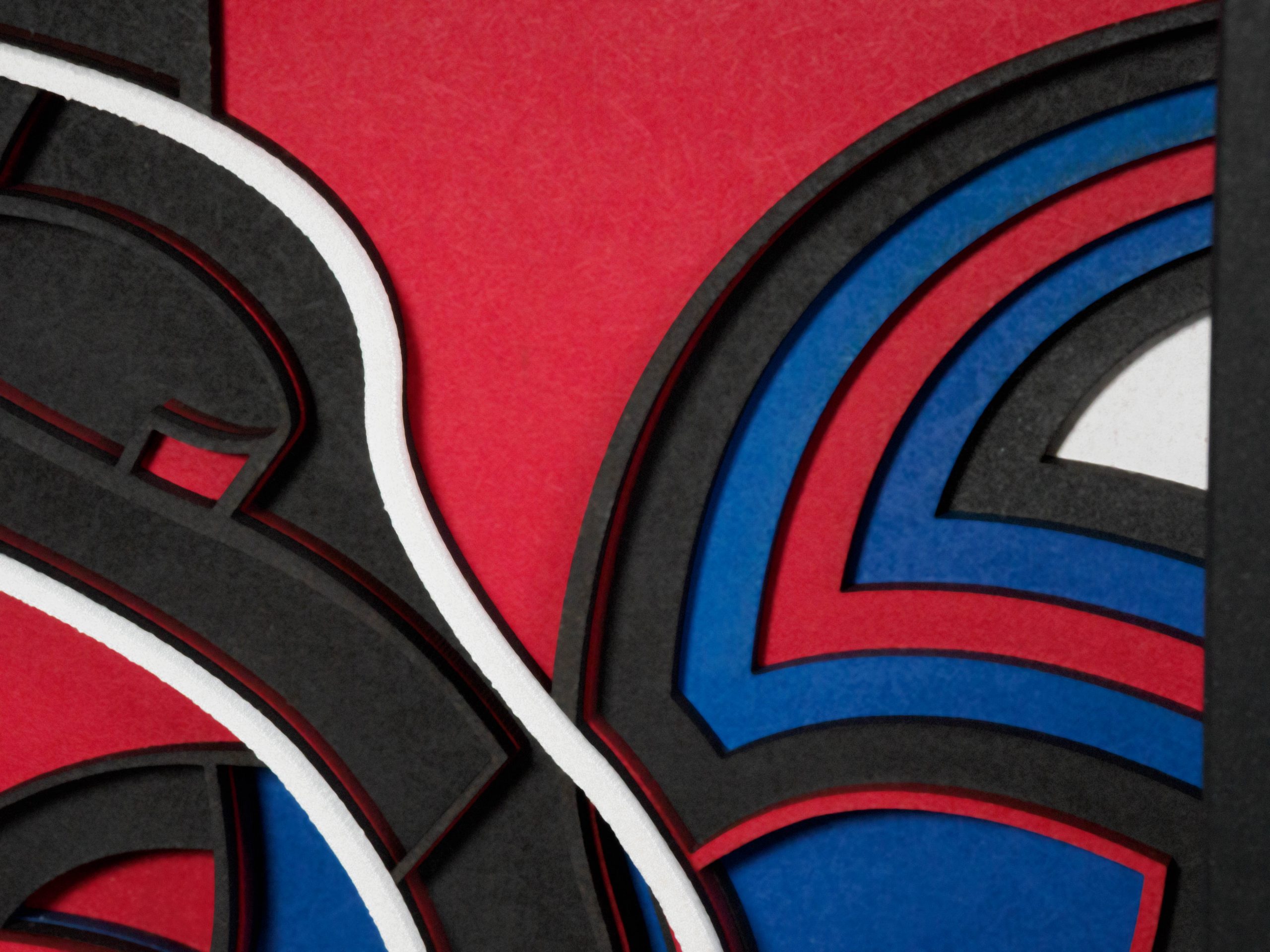 Multilayer Cut Design „Gesicht“ – Kunstwerk aus 9 Ebenen – Bild 2
