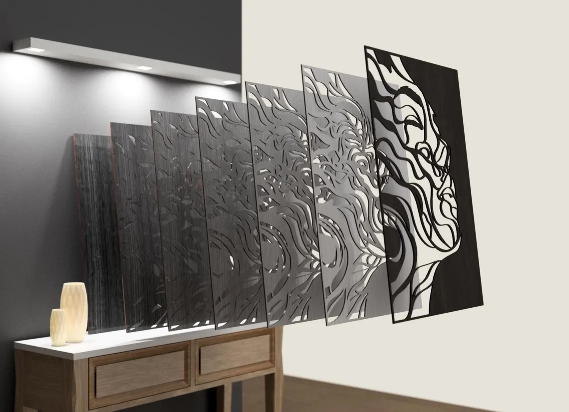 ✨ 3D Wandbild „Ascension“ – Handgefertigte Multilayer Holzkunst (7 Schichten) – Bild 5