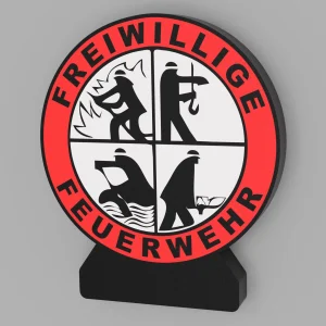 Feuerwehr Lampe personalisiert – LED Licht mit Ortsname