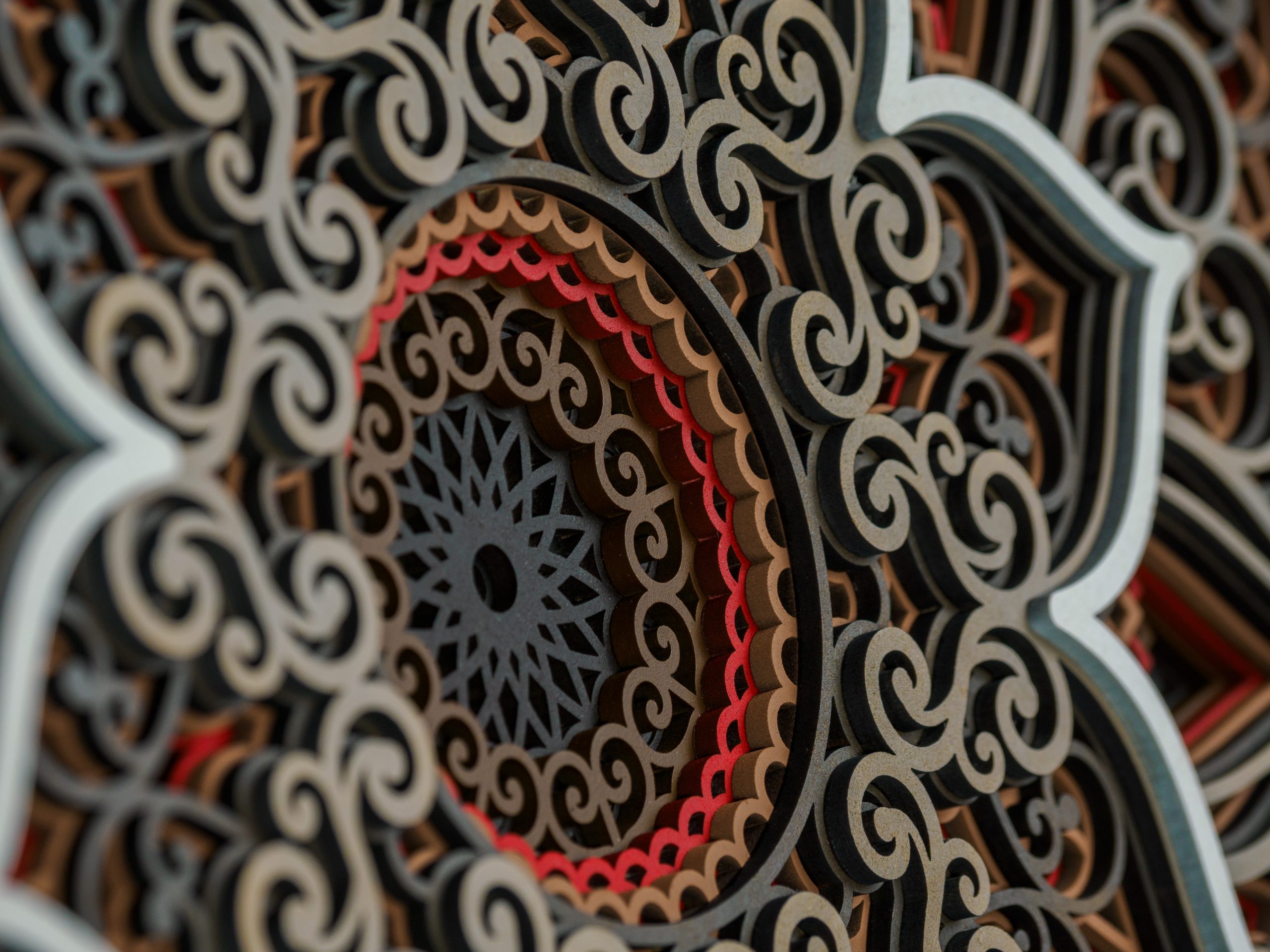 Multilayer Mandala Wandbild – 3D-Laserkunst mit 9 Lagen – Bild 2